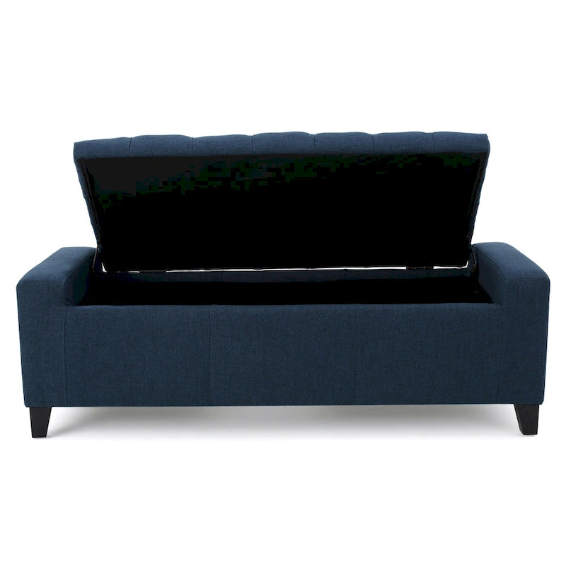 Banc de rangement capitonné