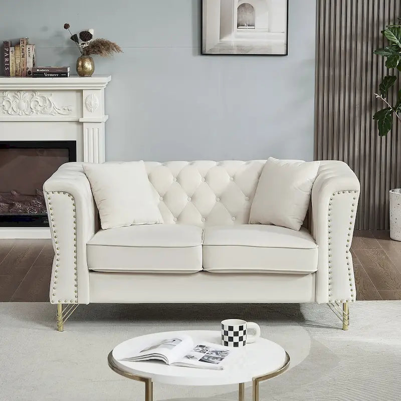 60.2 Chesterfield Velvet Sofa