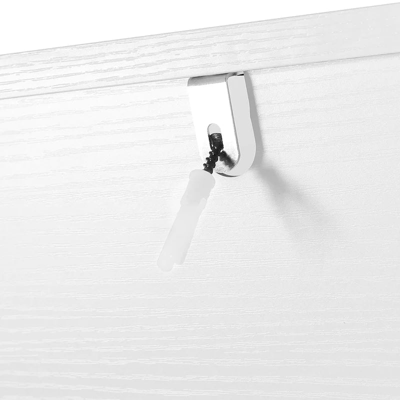 Armoire de rangement de 145 cm de haut | 3 étagères ouvertes + tiroir + porte | Salle de bain et multi-pièces | Blanc et marron