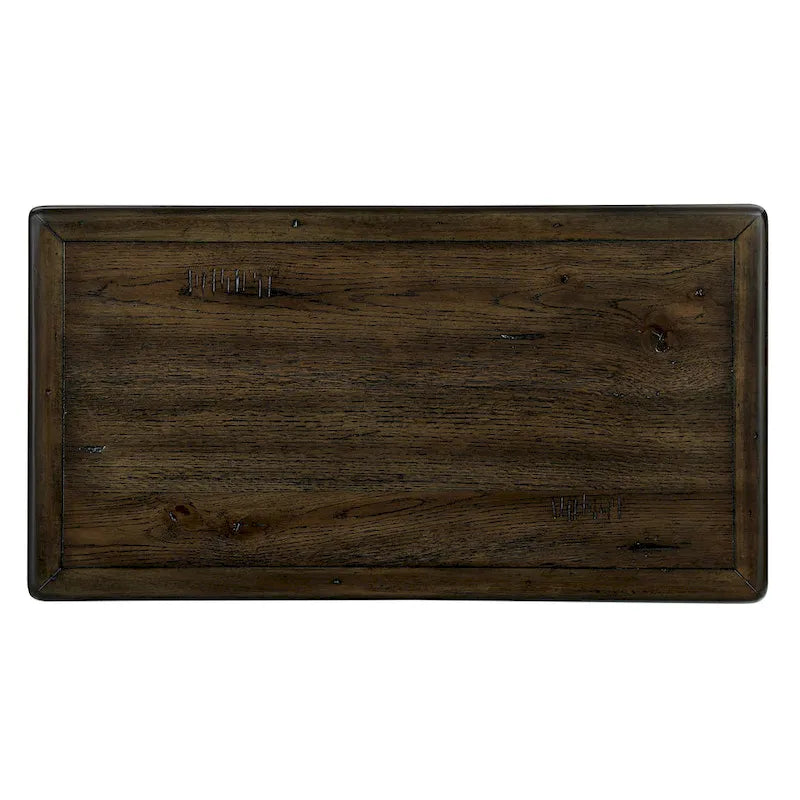 Table d'appoint rustique en bois massif avec tiroir de rangement