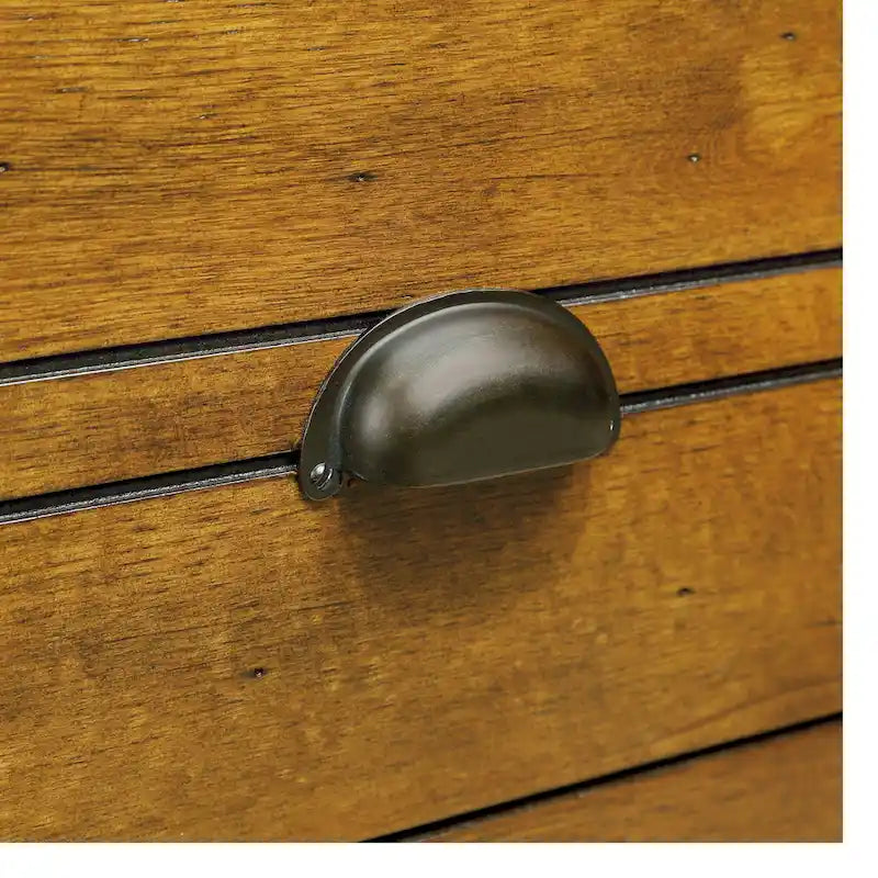 Table d'appoint rustique en bois massif avec tiroir de rangement