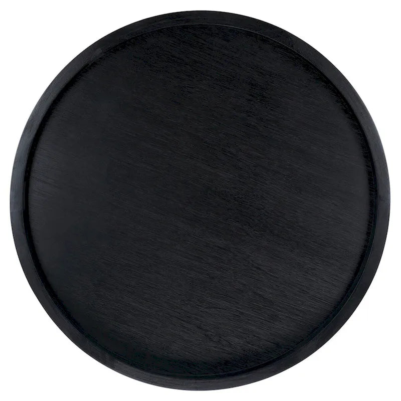 Table basse ronde avec plateau amovible et piètement à 3 pieds