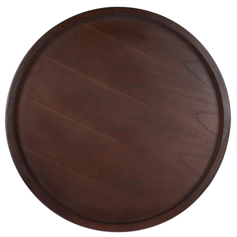 Table basse ronde avec plateau amovible et piètement à 3 pieds