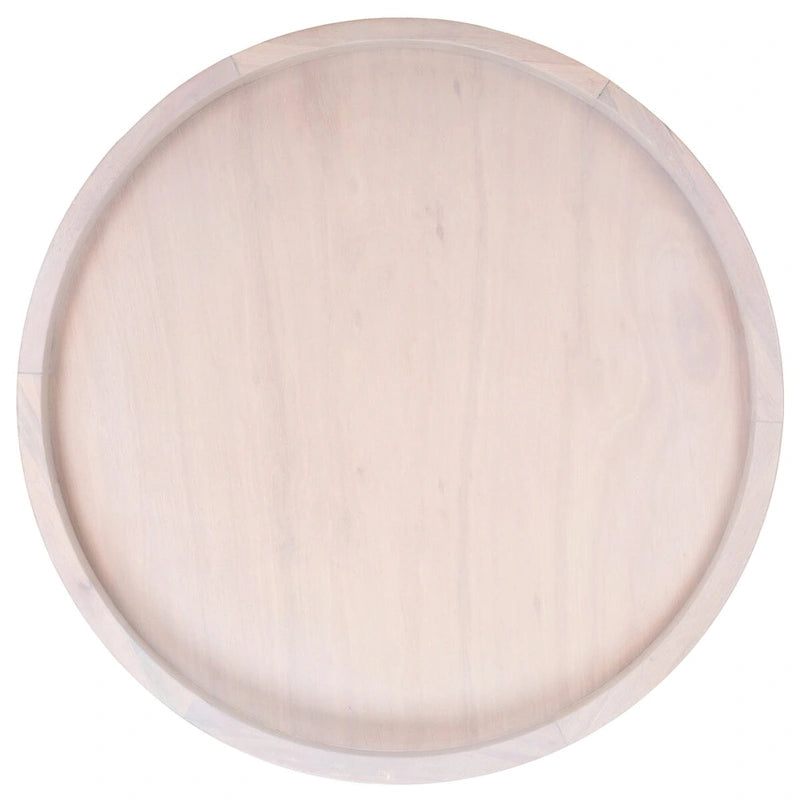 Table basse ronde avec plateau amovible et piètement à 3 pieds