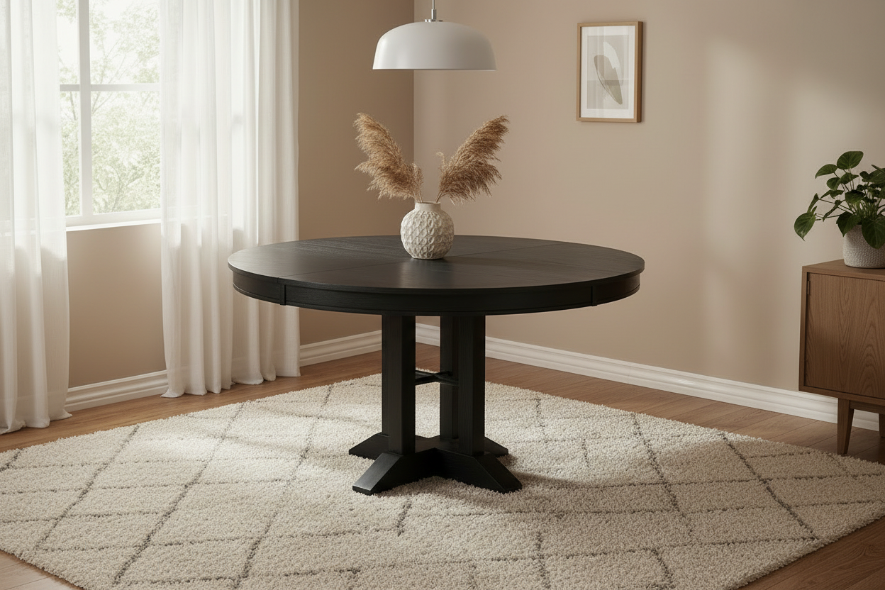Dining Table in Minimalist Interior - No Chairs No Tablecloth