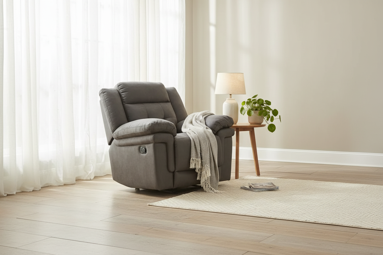 Microfiber Glider Reclining Chair - Interior Scene