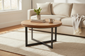 Round Coffee Table in Cozy Living Room